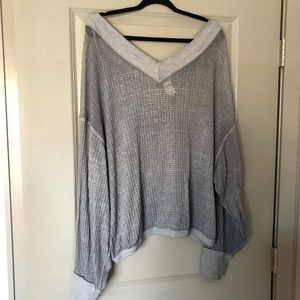 Grey Free People Waffle Thermal